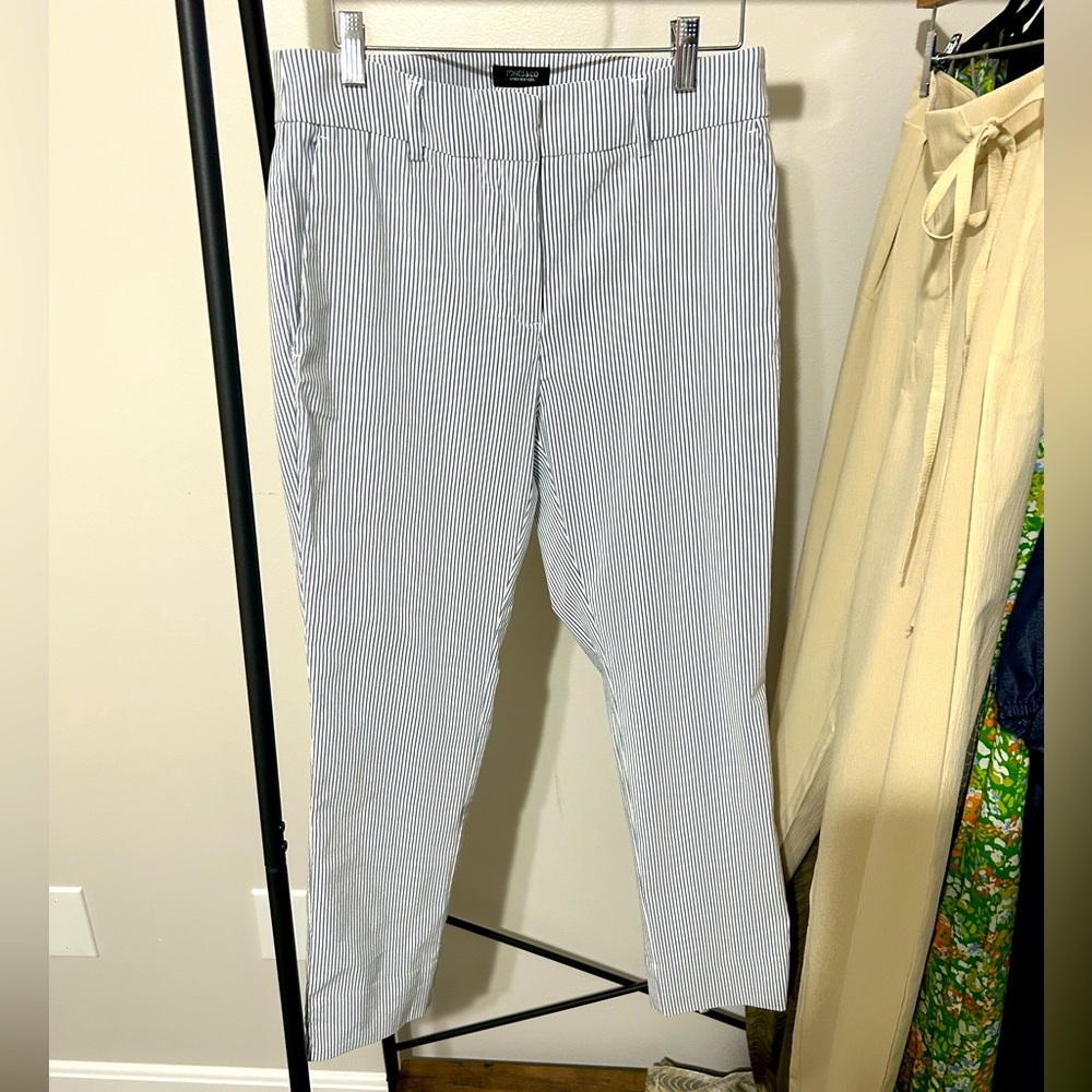 Jones New York Women's Striped Black and White Pants
